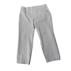 Spanx On-the-Go Slim Straight Pants Women Plus 1X White Pull On Cropped Stretch